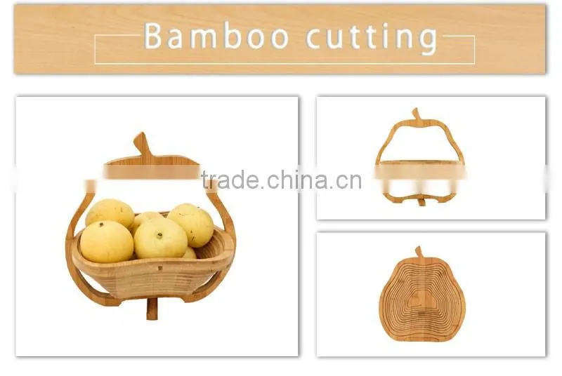 Aonong All-Natural Bamboo Folding Collapsible Fruit Basket