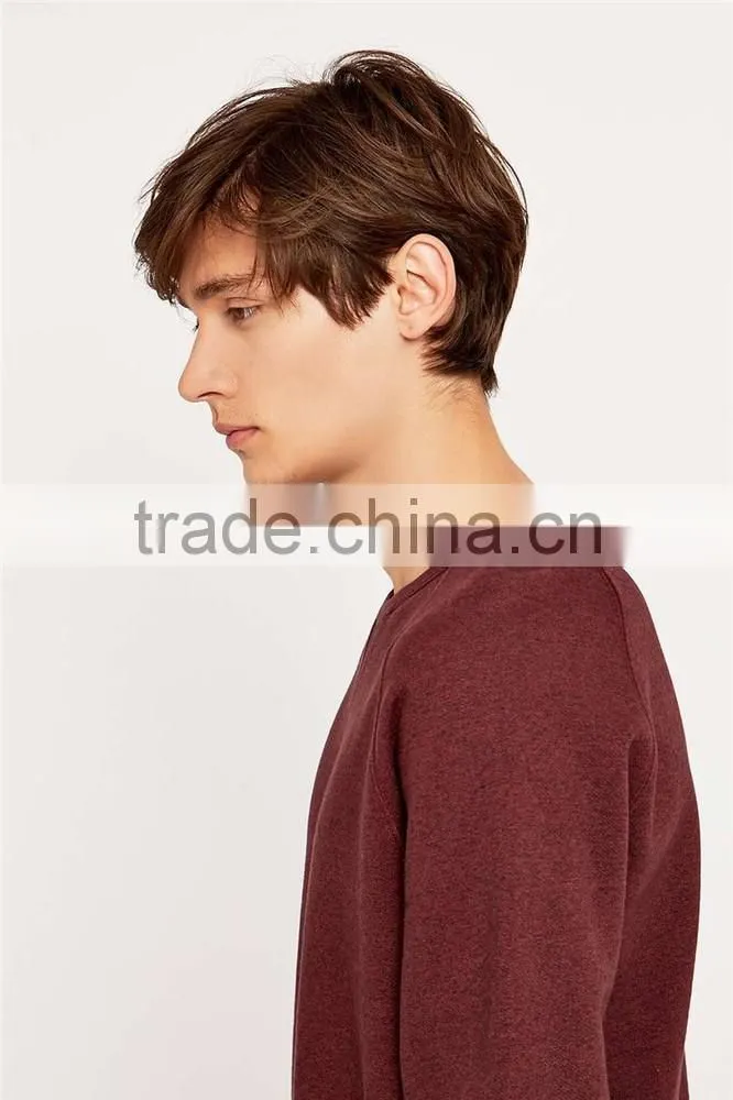 Cheap brown pullover hoodies o-neck plain hoodie high quality hoodies