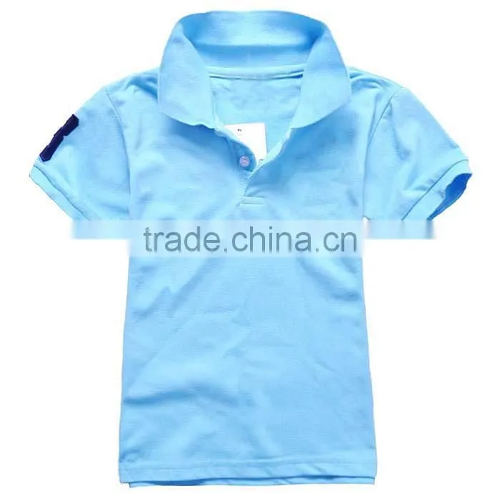 2015 brand new summer boys and girls net cotton polo t shirts sport plain t-shirts wholesale t shirts for kids