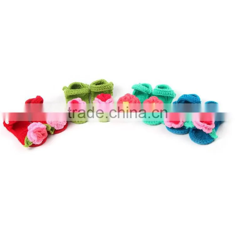 Fashion Summer Design Knitting Shoes Free Crochet for Baby