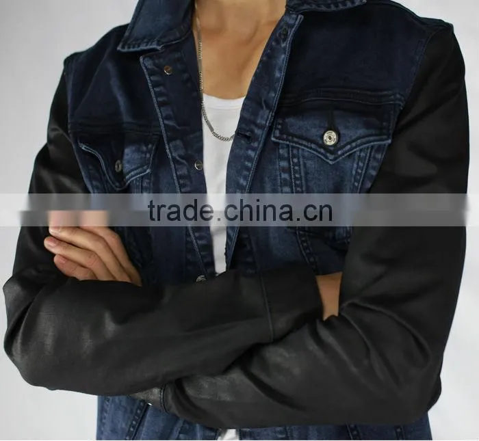 Professional Jeans Manufacturer Patched Mens Jacket