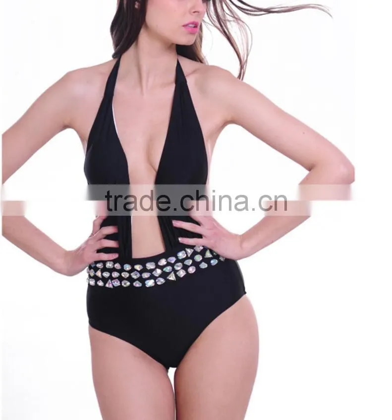 M881 Runwaylover2016 ladies sexy diamond one piece bikini swimwear