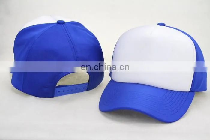 Wholesale plain foam and mesh custom baseball trucker cap