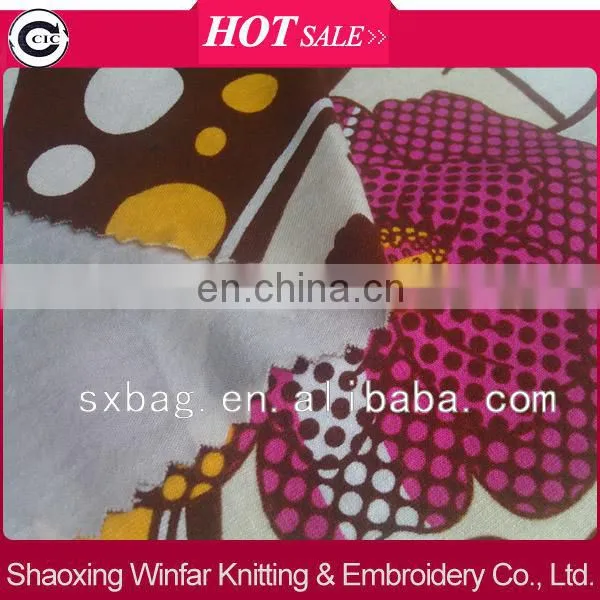 shaoxing winfar spandex knitting printed 100 viscose rayon fabric for garment