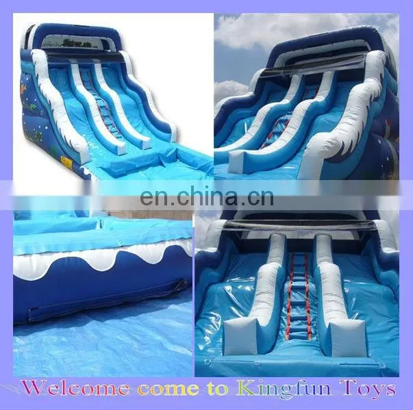 HOT Inflatable wet slide,double water slideway inflatable toys