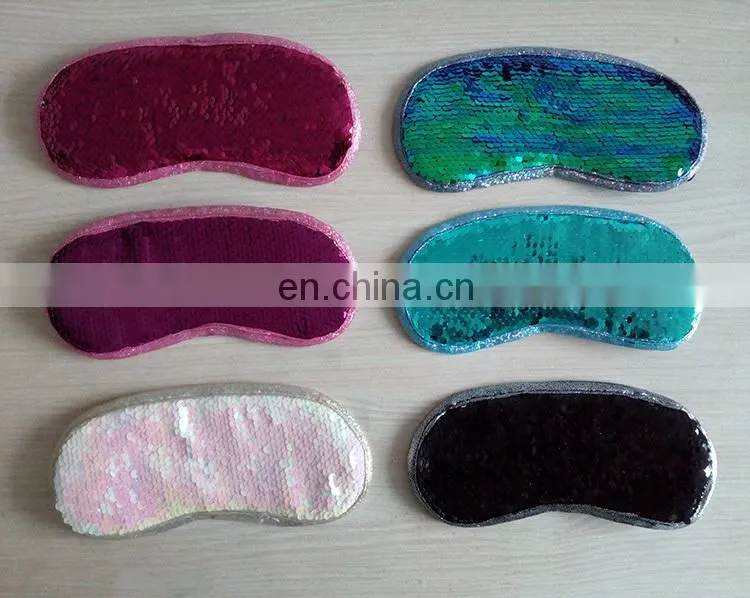 Professional Customized Sequin Decoration Soft Plush Eye Msk