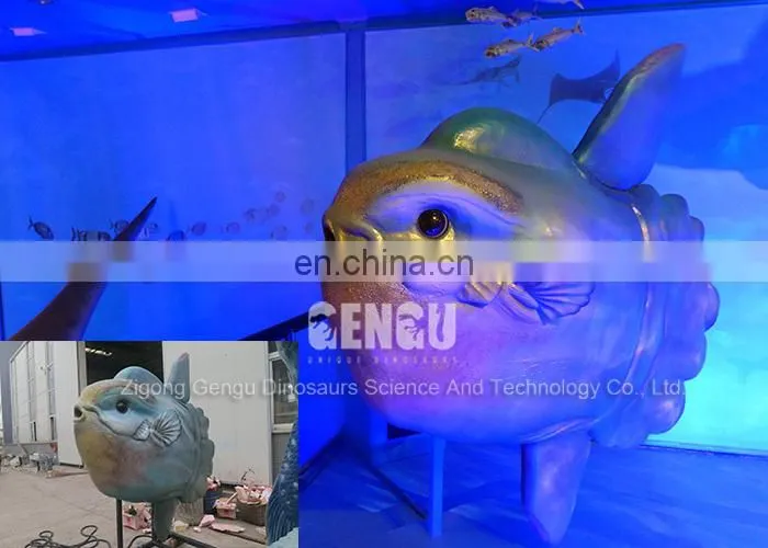 Theme Park Decoration High Quality Handmade Rubber Blue Fish Model