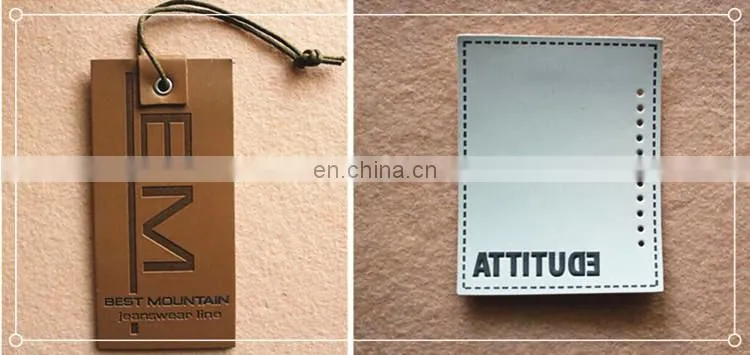 custom denim embossed leather patch