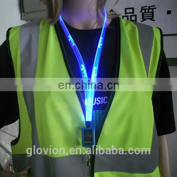 New Design LED flashing lanyards colorful lanyards lanyards for girl