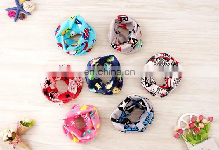 wholesale cartoon printed children neckwear loop scarf polar fleece scarf