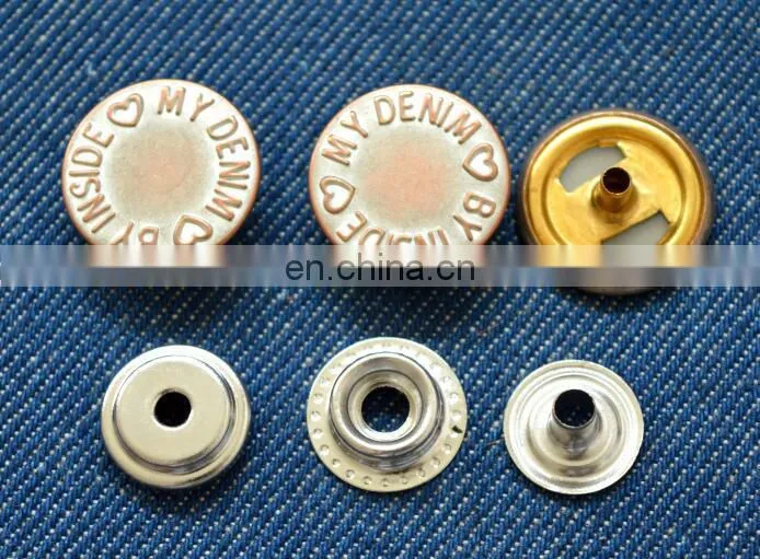 Snap button metal