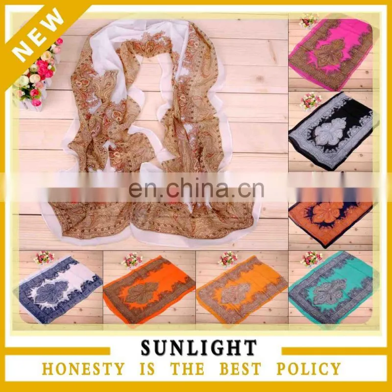 China Manufacture Alibaba Fashion Chiffon Scarf Wholesale
