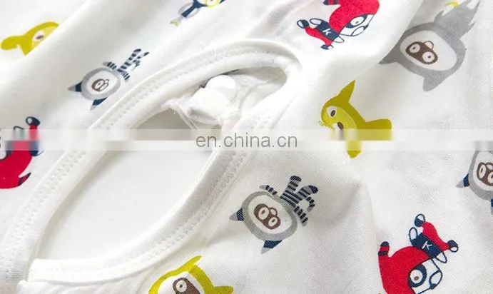 2018 Fashion Organic Baby Body Suit Children's Short Sleeve Toddlers Rompers