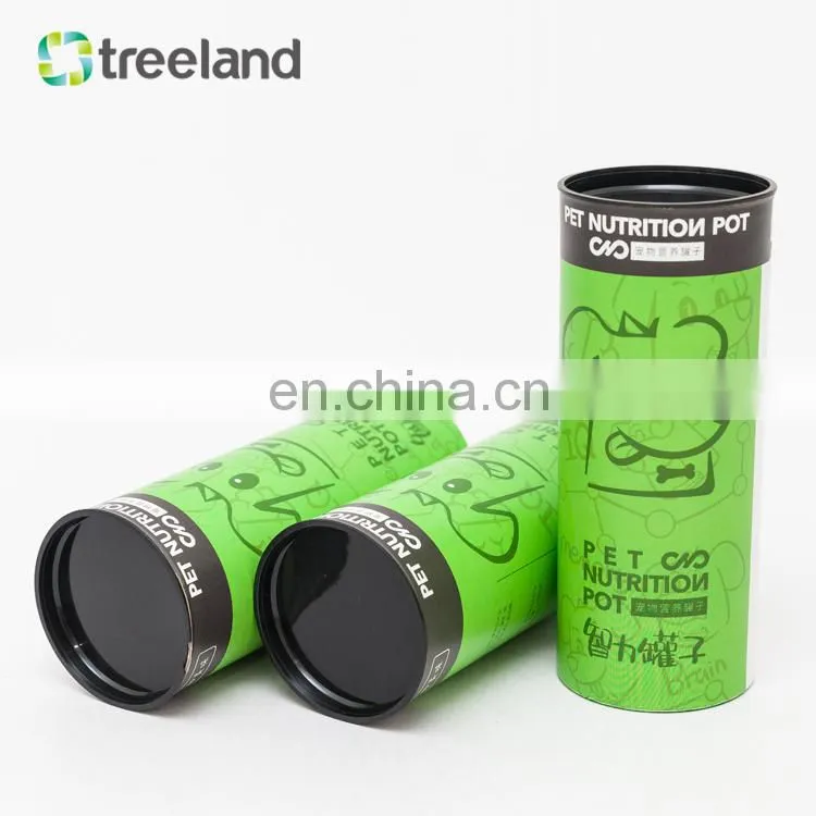 Personalized Cardboard Box Pet Nutrition Paper Canister Round Paper Tube