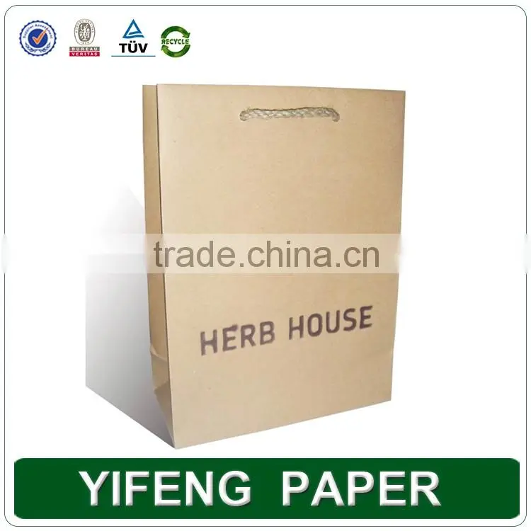Recycled Competitive Price Custom Design Brown Kraft Paper Bag