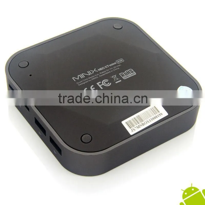 Minix Neo X7 Mini Android TV Box with RK3188 Quad Core 2GB RAM 8GB ROM Flash Bluetooth RJ45 WIFI Neo X7 Mini TV BOX