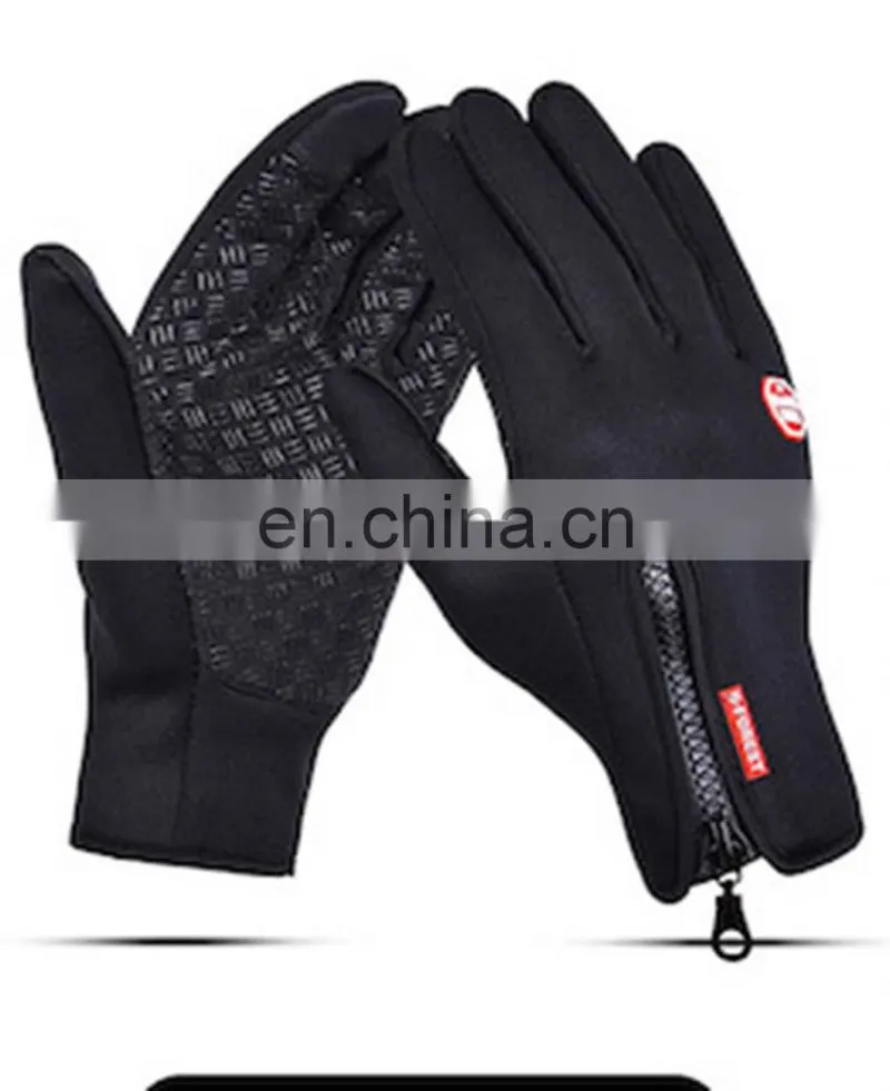 Wholesale Waterproof black neoprene fabric with touchscreen fingers outdoor sport diving protective glove
