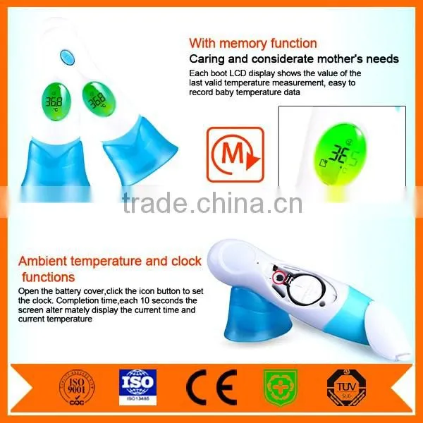 Bluetooth Infrared Ear Thermometer With Digital Lcd Display Readout - Celsius, Fahrenheit Reading