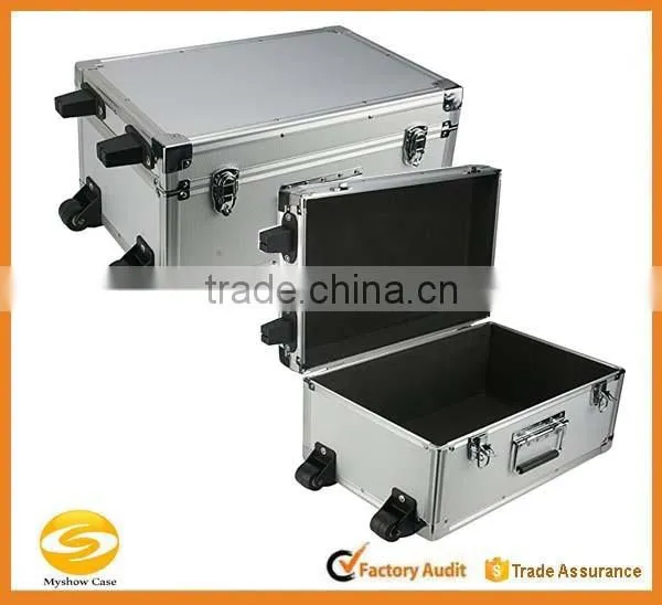Aluminum Hard Case with Wheels,Aluminum trolley flight storage case