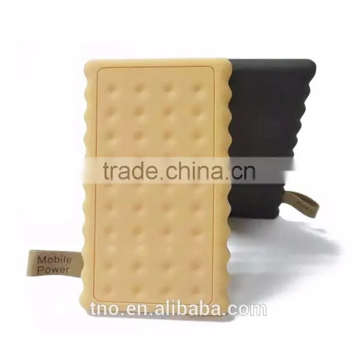 Portable cookies power bank 4000mAh travel charger for iPhone