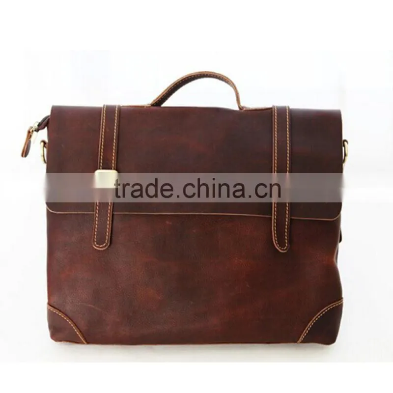 crazy horse leather messenger bag leather
