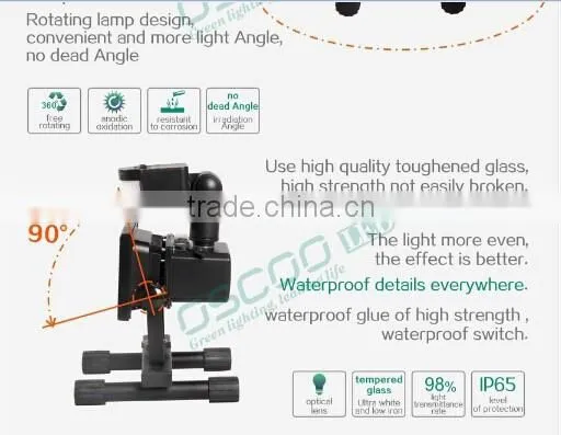 sensor led floodlight factory solar floodlights rechargeable led floodlight 10w