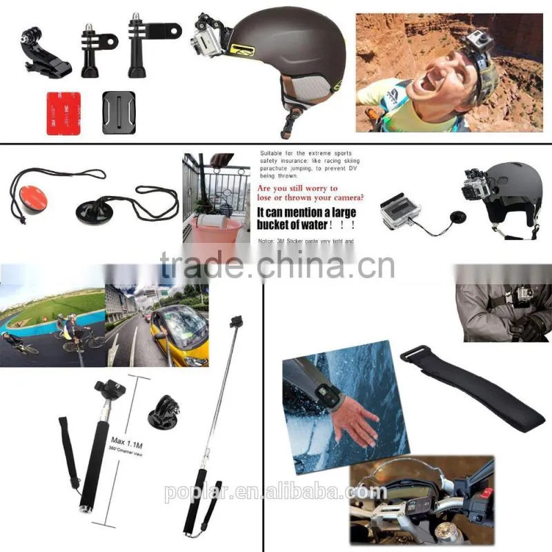 PK42 40-in-1 GoPros accessory kit for Gopros Hero2/3/3+/4/4 Session with L Size Carring Case (33.5*22.6*6.0cm)