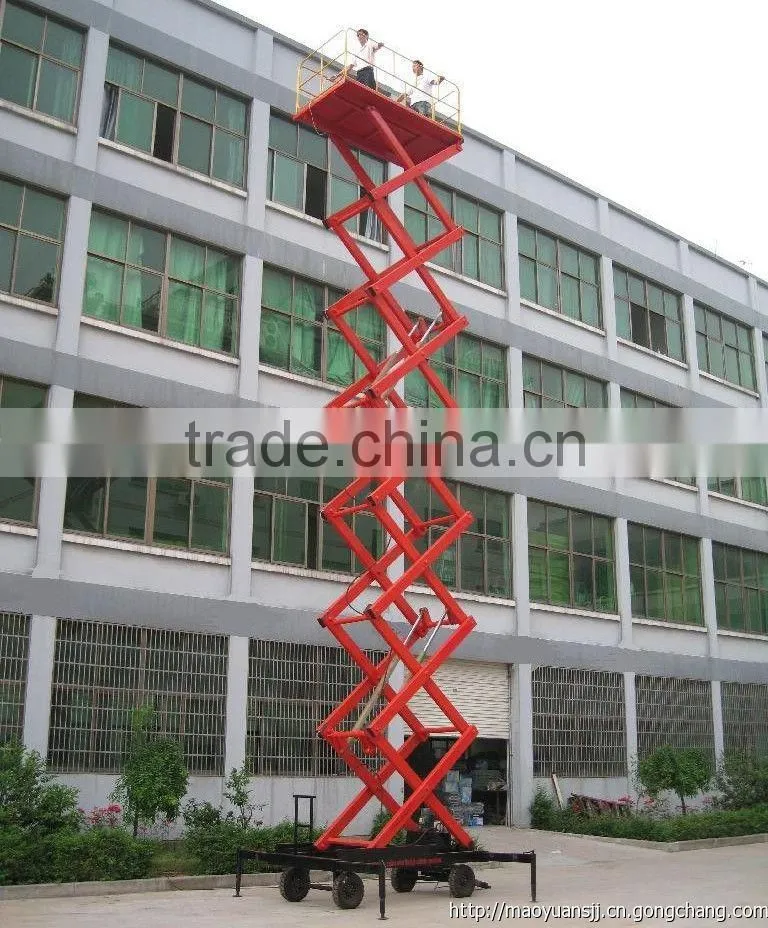 1.35~18m, 0.3 ton double scissor lift table /mini scissor lift table /electric motorcycle lift table