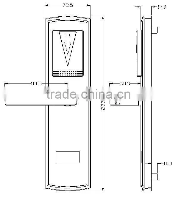 2015 New golden electronic smart security hotel china ypn door lock