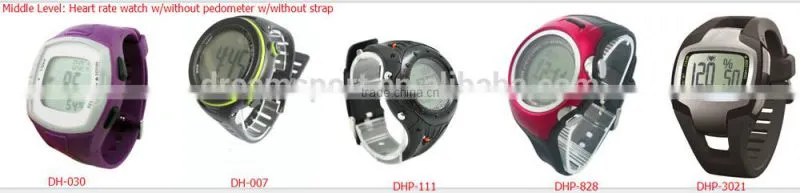 Finger touch heart rate monitor watch with pedometer 2 in 1