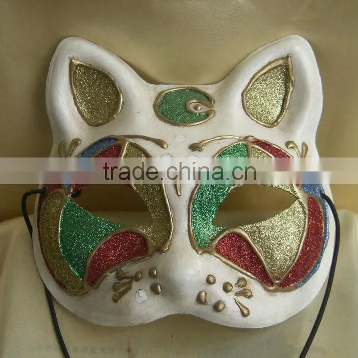 Paper Mache Venice Gatto Cat Shape Mask
