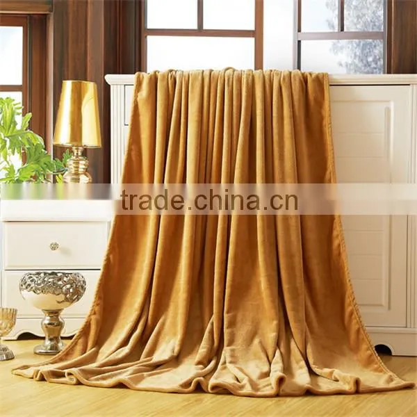 Pretty plain color cheap soft warm blankets queen size