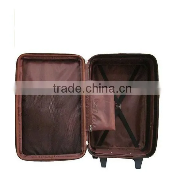 Browm Ostrich Leather Travel Rolling Bag Luggage Bag Carry-On Set