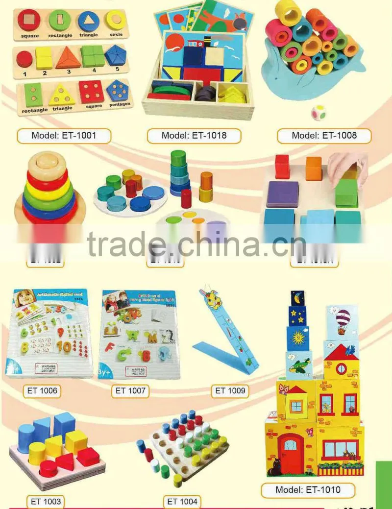 New Design Wood Children Game Colorful Intelligent Wooden Toy Funny Baby Kids Educational Toys for Wholesale