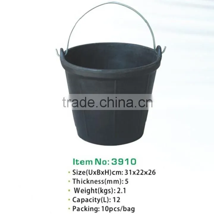 heavy duty rubber buckets,strong handle pails