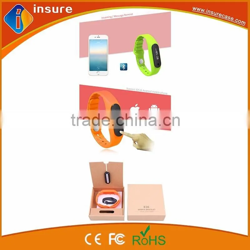 E06 bluetooth sport bracelet with TPU wristband