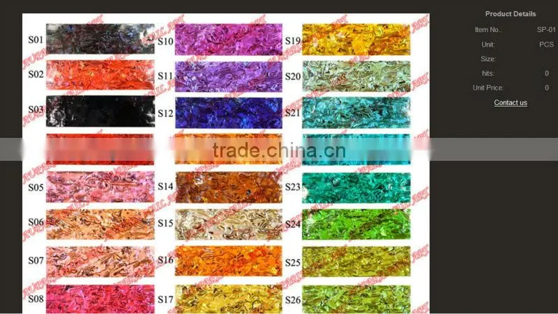 Hot ! nail art decoration, shell sheet, fashionable design !!