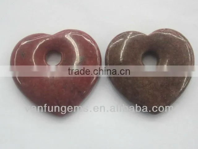 Wholesale Rhodonite heart shape pendant