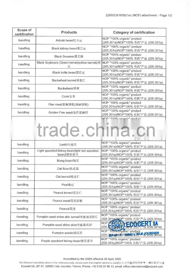 Chinese non gmo new crop Roasted Buckwheat Kernel for georgia wholesale