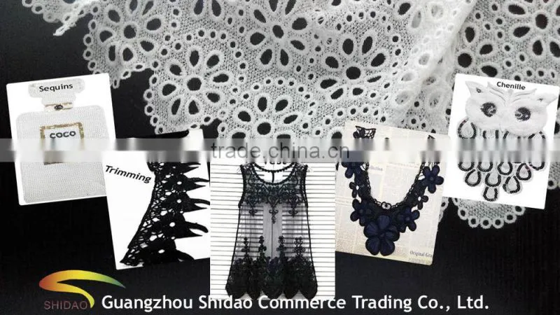 embroidery neck design lace with lace work