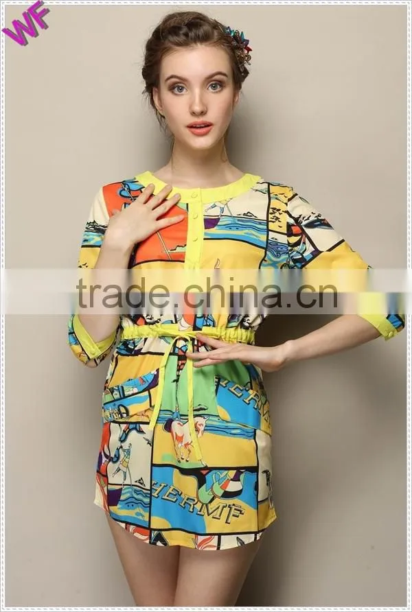 Long Sleeve Aliibaba Dresses Printing Fancy dresses for girls