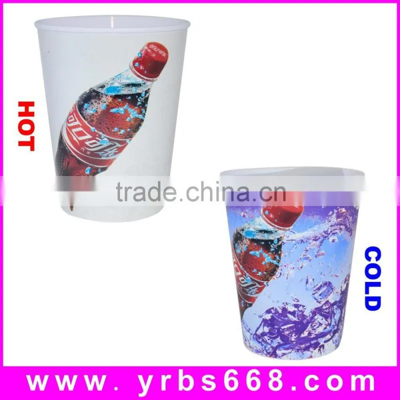 Promotional gift custom logo color changing plastic cup