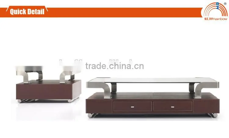 CT-11A ET-11A stainless steel glass modern coffee table