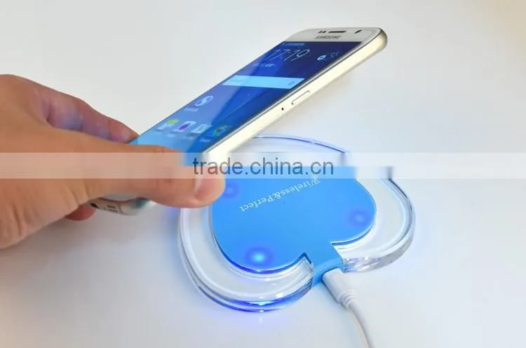 clear love charger qi wireless charger for universal smart phone