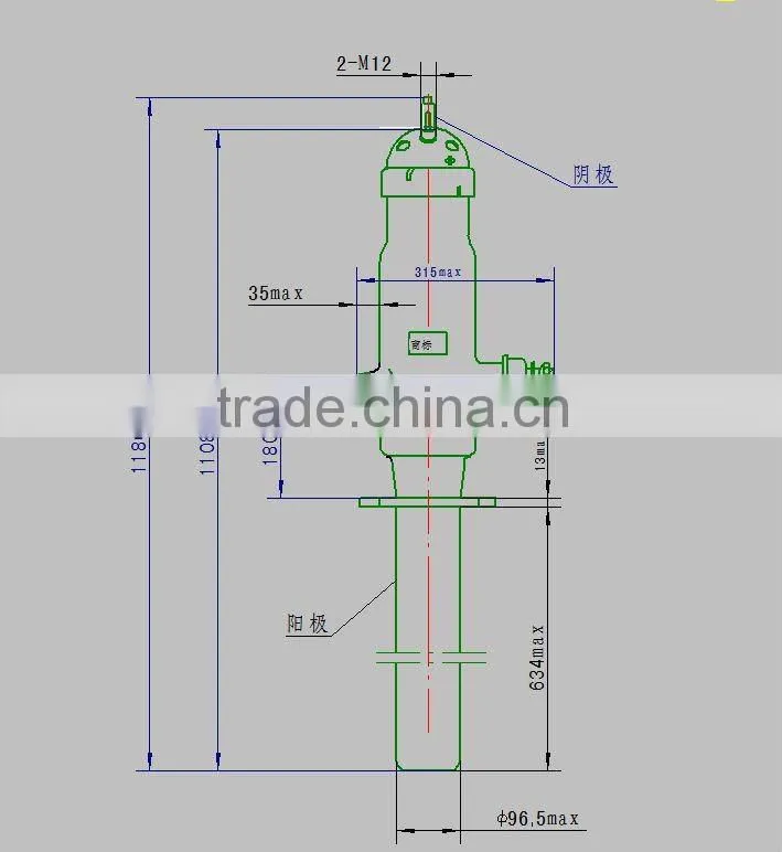 Electron Tube triode tube FU-433S Water Cooled Vacuum Glass Metal