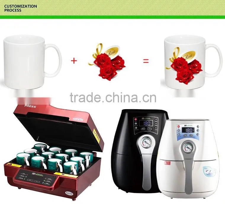 Sunmeta 11oz sublimation inner & handle color mug blue color DIY white mug for gift
