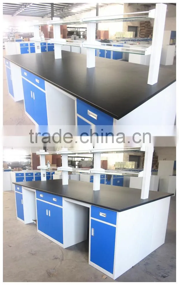 steel lab corner table