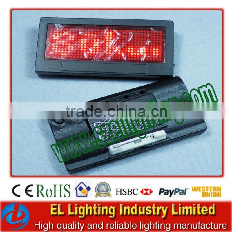 Led portable badge ,led display programmable badge