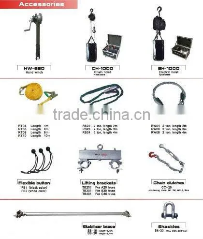 Aluminium Truss Accessories, truss hardware, easy to assemble!