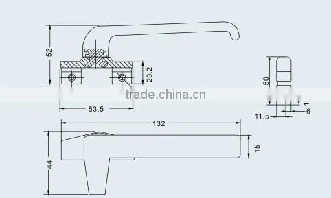 Aluminium window pull handle 2070-A